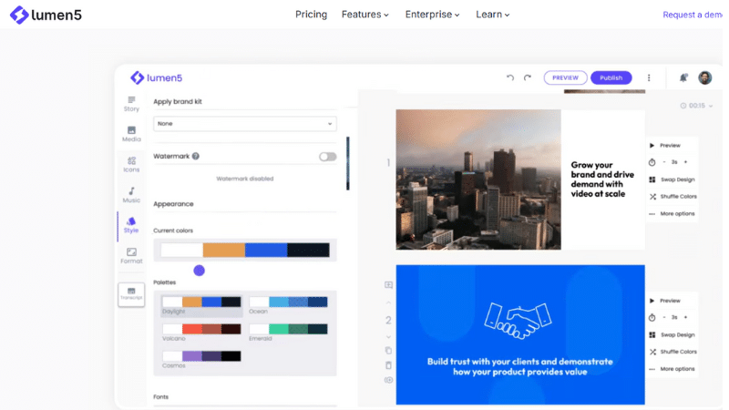 Lumen5 (Free Plan): A Top AI Video Creator
